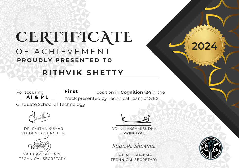 First Position in Cognition'24