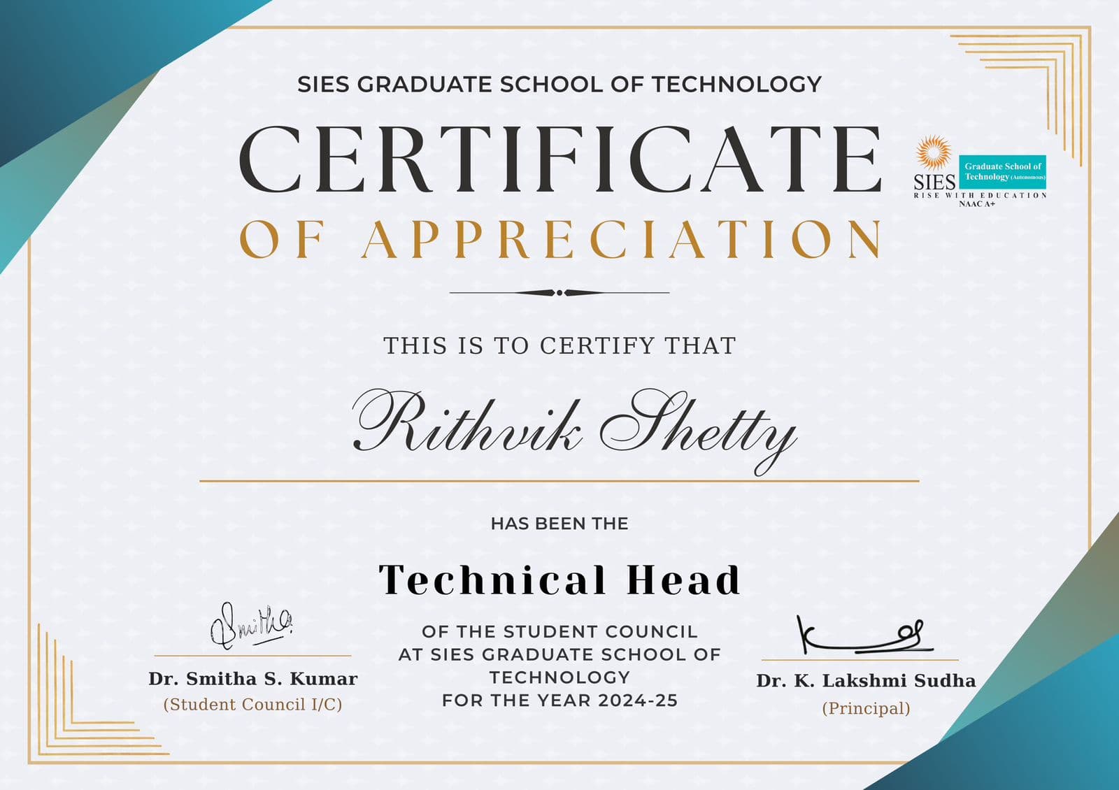 Technical Head - Student Council